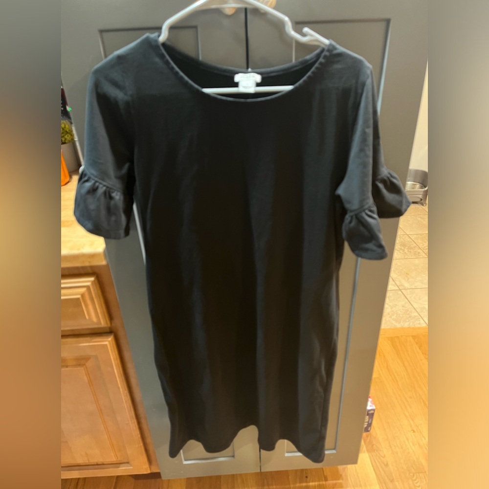 J crew black cotton dress size small